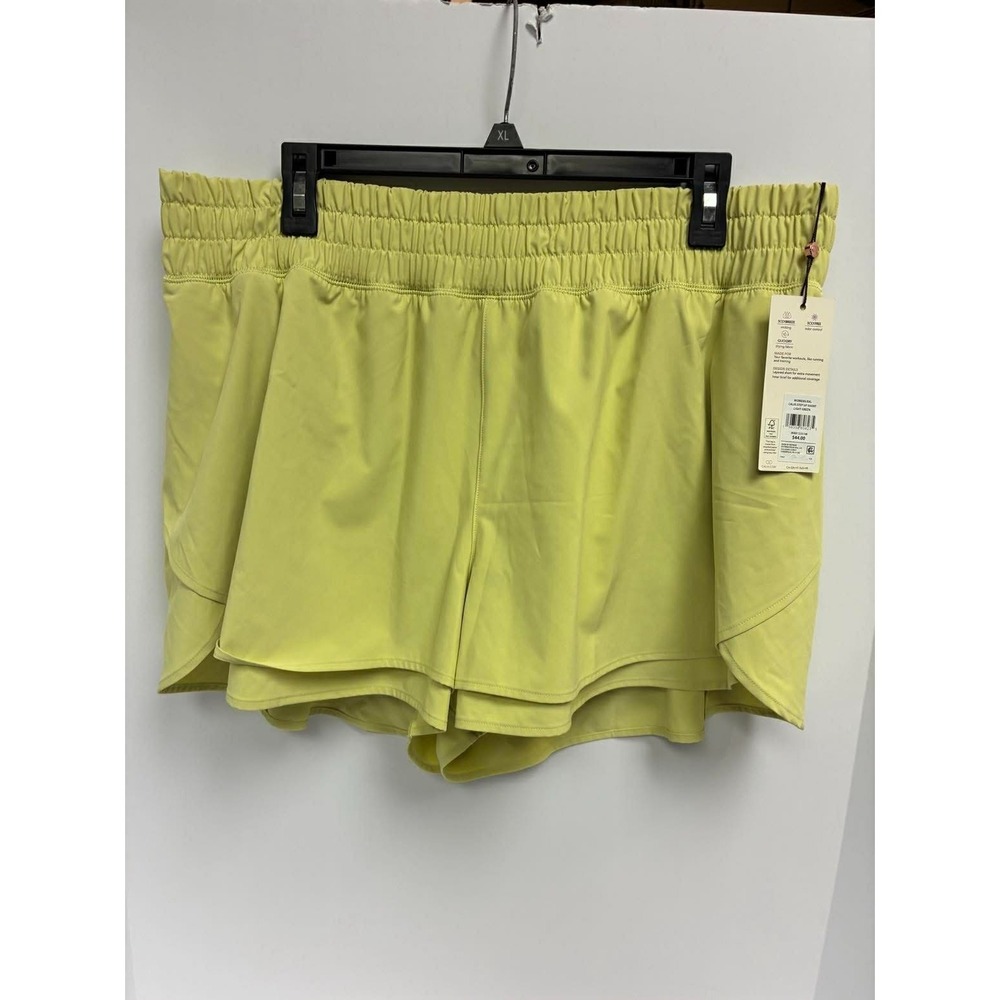 Calia Women's High-Rise Step Up Shorts Size XXL 3" Inseam Light Green